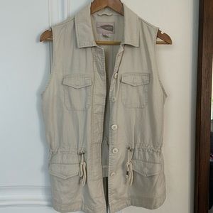 Cream utility vest from Forever 21, size XS